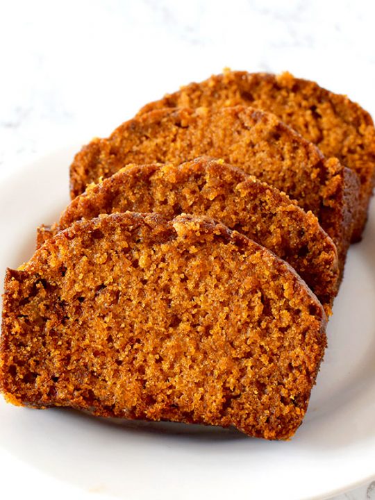 slices of butternut squash bread on a plate