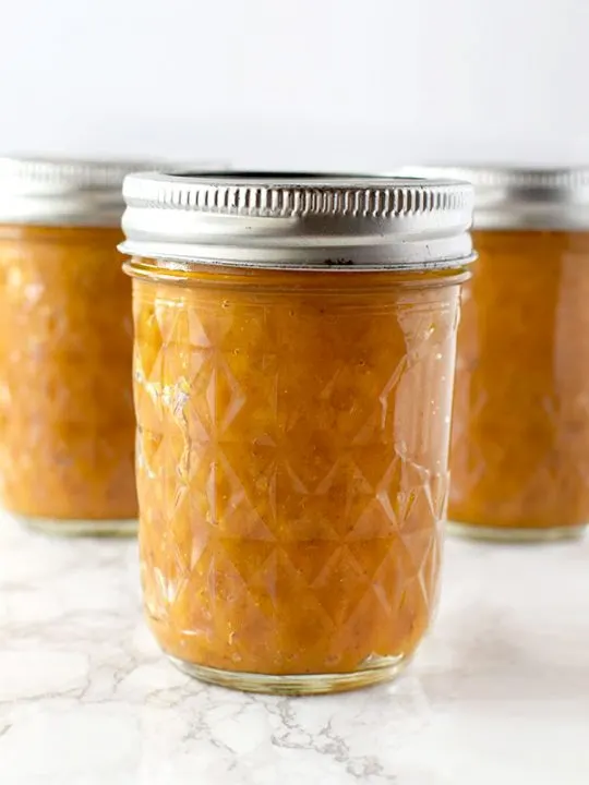 three jars of butternut squash puree