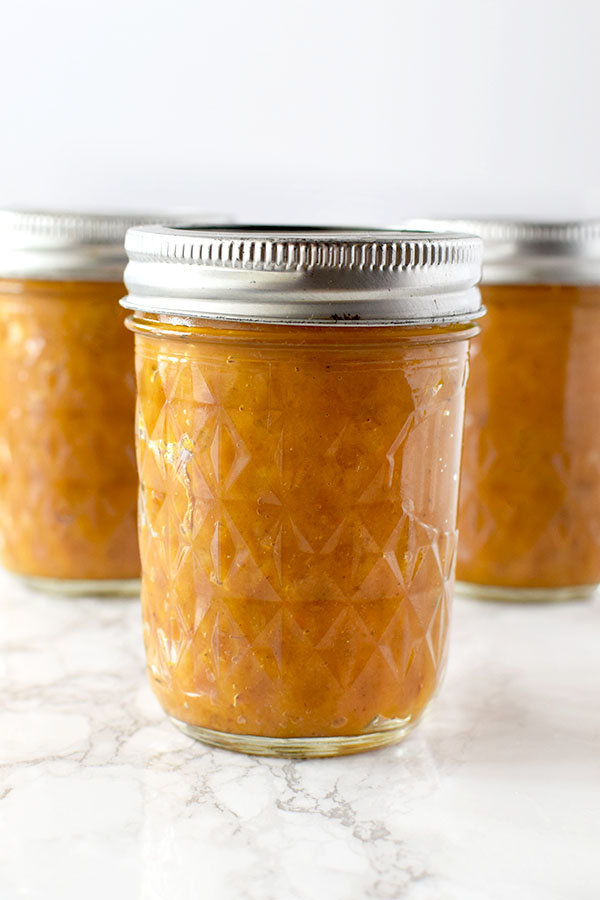 three jars of butternut squash puree