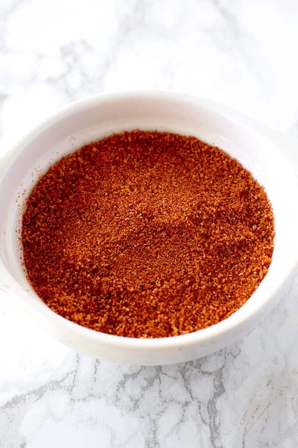 Israeli grilled chicken seasoning spice blend in a bowl