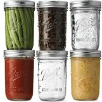 Ball Wide Mouth 16 oz Mason Jars, 6 Pack 