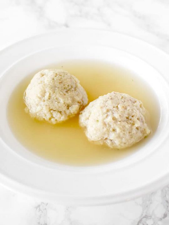 light and fluffy floater matzo balls in chicken soup