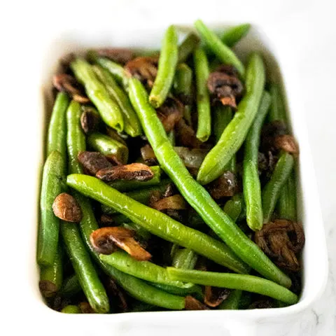 Sautéed Green Beans with Mushrooms