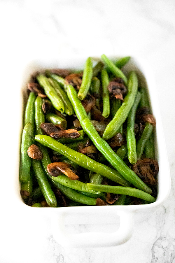 Sautéed Green Beans with Mushrooms